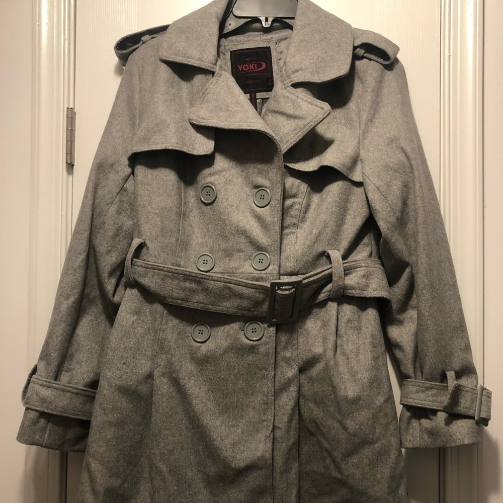 Women’s gray peacoat size large